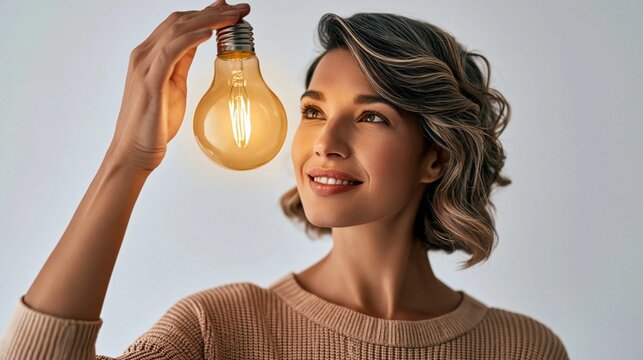 Bright idea innovative concept modern thinking