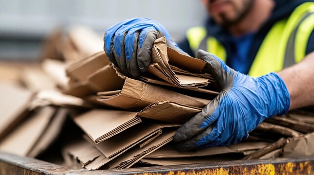 Cardboard sorting process for recycling and reuse