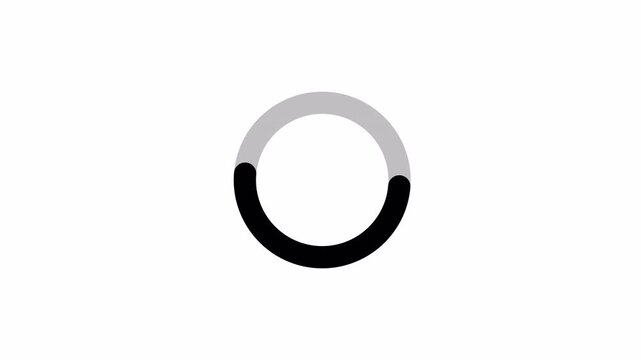 Animation of a loading spinning load wheel. Waiting for download animation. In 4K on alpha channel.