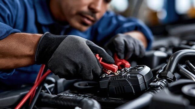 Jump starting a vehicle battery with professional care