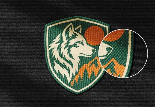 Embroidery Patch Logo Mockup For Branding And Merchandise Design