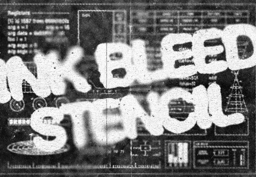 Ink Bleed Stencil Text Effect For Poster And Social Media Design