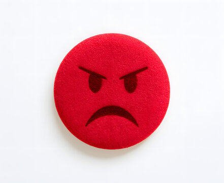 A face showing anger with furrows and a frowning mouth
