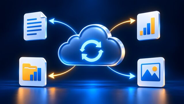 Centralized cloud computing network exchanging data with multiple digital files representing online document management system and secure virtual storage platform