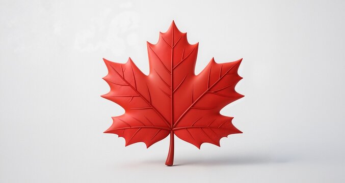 Maple leaf. 3d realistic vector icons
