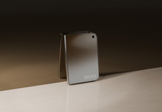 Folded iPhone Duo Nickel Mockup For Branding And Merchandise Design