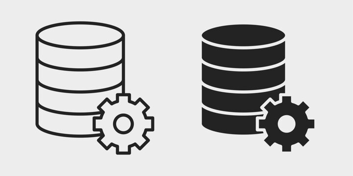 Data Management Icon represents digital information storage, database organization, data processing, records management, system administration, and secure information handling.