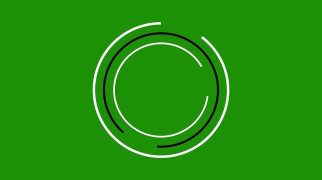 4K Minimalist Animated Loading Circle - Rotating Progress Spinner UI Overlay on Black
