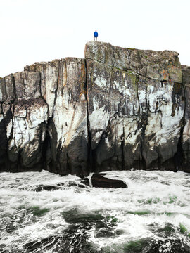 Beautiful Rock Formation With Anonymous Person