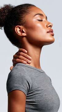 Elegant portrait showcasing natural beauty and peacefulness