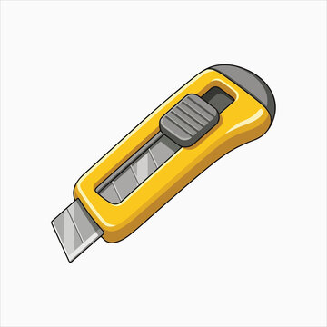 Box Cutter handheld utility knife vector illustration