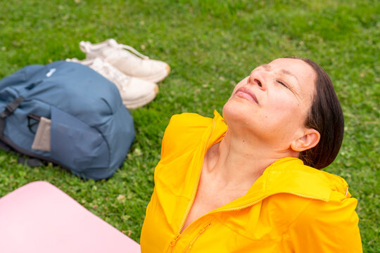 deep breathing eyes closed wellness