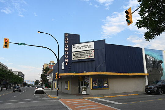 Kamloops, BC, Canada - July 17, 2026: The Kamloops Film Society at The Paramount Theatre in downtown the city of Kamloops.