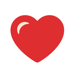 Fototapeta premium Red heart shape with highlight