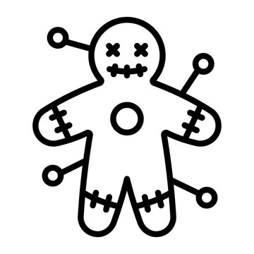This voodoo doll icon is suitable for Magic Halloween