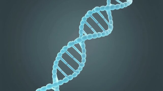DNA Double Helix Structure - Blue Genetic Code Molecule