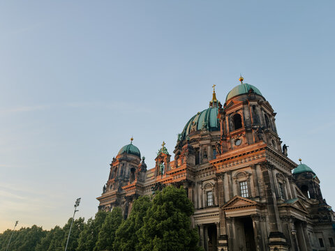 Berliner Dom cathedral fa&Atilde;&sect;ade at golden hour in Berlin