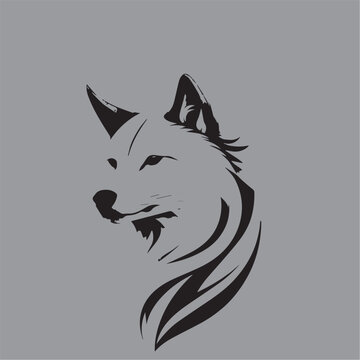 wolf head vector