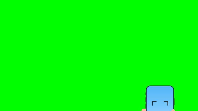 Payment methods with hands holding cash dollar bills, a debit card, and a smartphone animation on a green screen chroma key background.