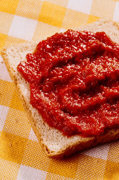 tomato spread on bread