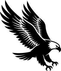 Fototapeta premium Bald Eagle Diving Vector Illustration