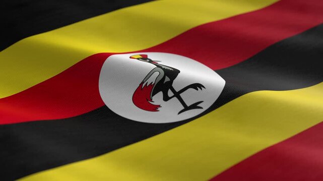 Uganda - waving flag loop