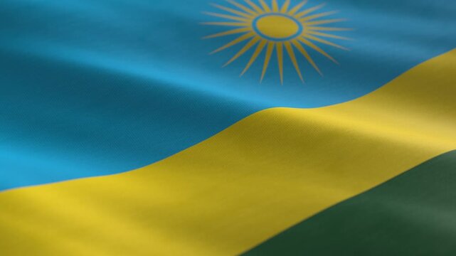 Rwanda - waving flag loop