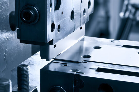 The industrial blanking die is active on the mechanical press, and metal stamping tooling is utilized in factory production