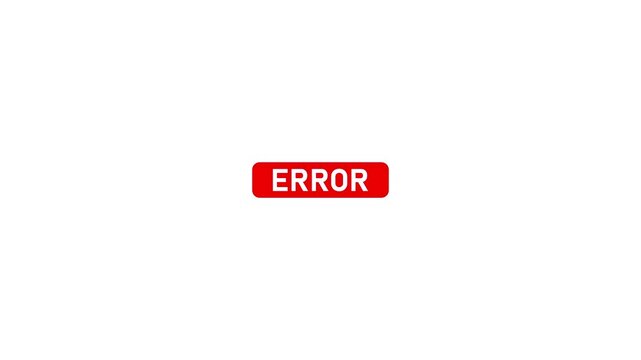Error message on black background with red alert box warning red box
