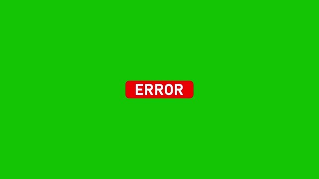 Error message on black background with red alert box warning red box