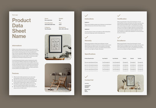 Product Data Sheet Layout