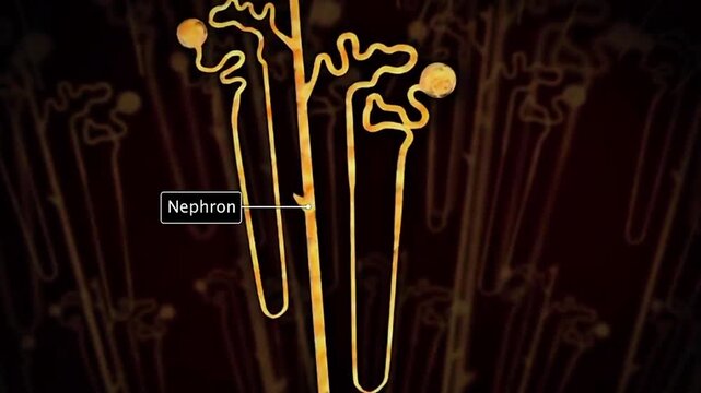 Nephrons are microscopic kidney units responsible for blood filtration and urine formation.