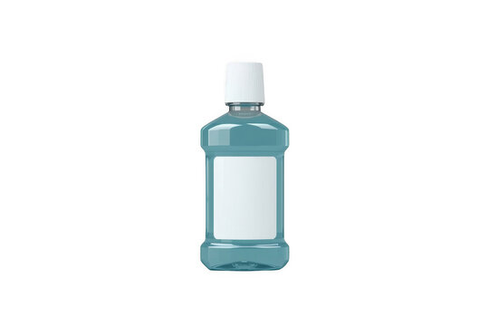 Generic clear teal mouthwash bottle