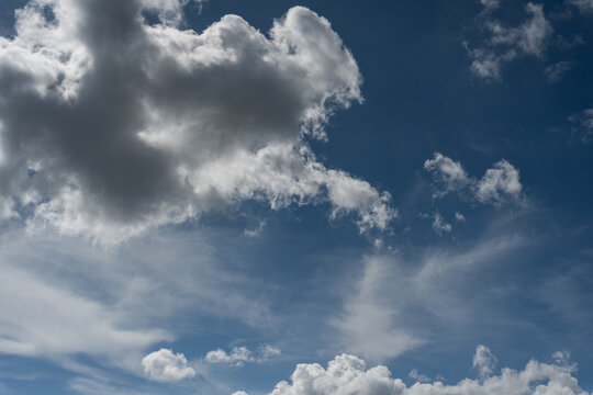 Spectacular clouds in the blue sky
