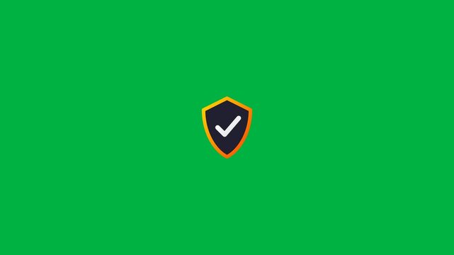 Shield icons with checkmarks on green background representing security