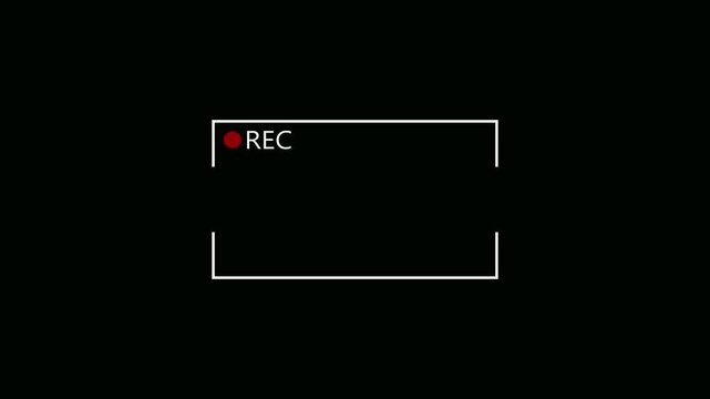 Live Recording Indicator Animation with REC Frame