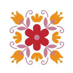 Folk art floral pattern © bellanica