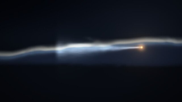 Cloud Seeding Flare Glaciating Supercooled Clouds Into Falling Rain Animation