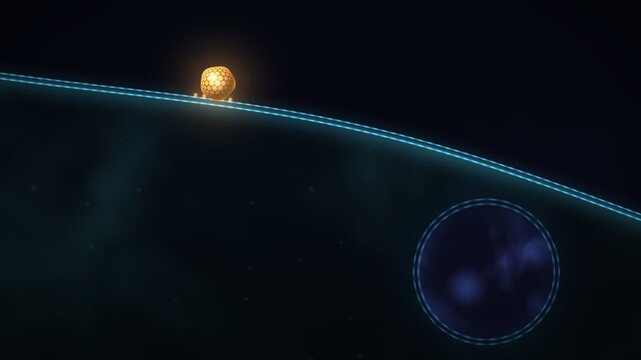 Gene Therapy Viral Vector Entering Cell And Delivering DNA To Nucleus Animation