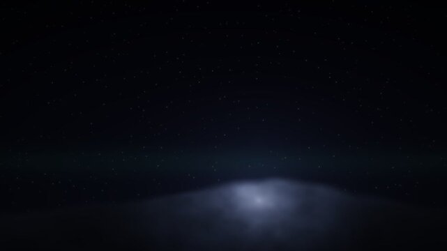 Red Sprite Lightning Flashing Above Night Thunderstorm Seamless Loop