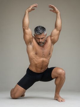 Athletic Gray-Haired Pose