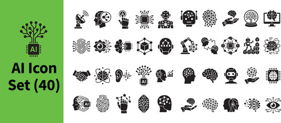 Obraz premium Ai icon Bundle