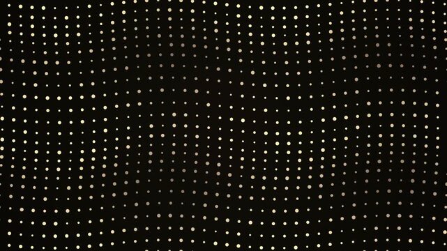 Abstract glowing golden dot wave matrix background video animation loop