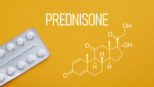 Prednisone Corticosteroid Medication for Anti Inflammatory Treatment, Autoimmune Disorders, Allergies, Asthma and Immune System Conditions
