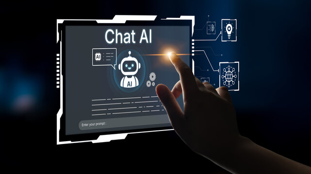 Futuristic AI assistant with autonomous agent capabilities, AI natural language understanding, and seamless business workflow AI integration. AI for modern productivity and tech solutions. Corpus