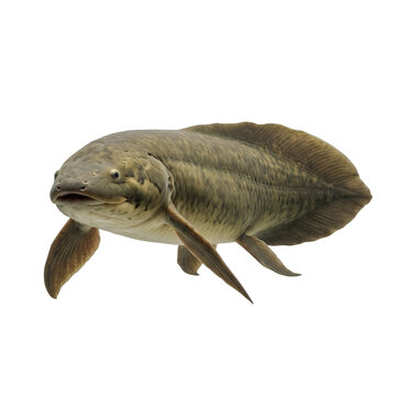 Australian lungfish Neoceratodus forsteri isolated transparent background PNG