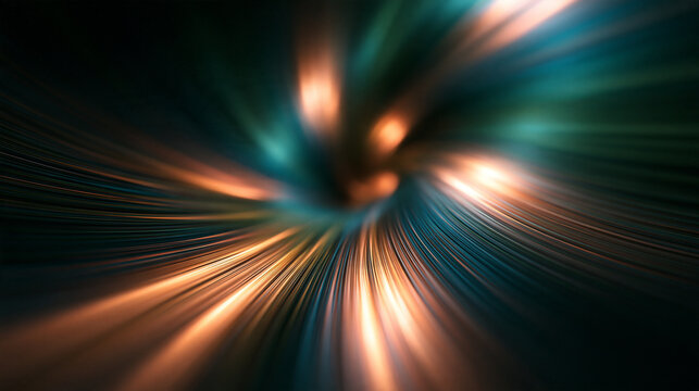 Abstract Motion Blur Glowing Fiber Optic Light Stream