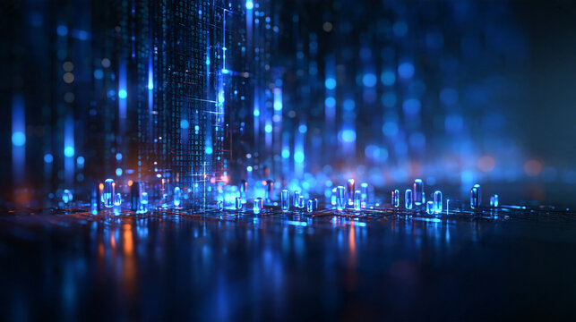 Futuristic Big Data Technology and Digital Network Background