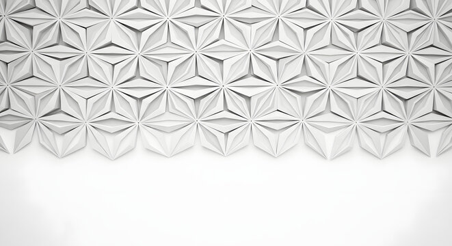 Geometric white 3d decorative wall panel with triangular textures