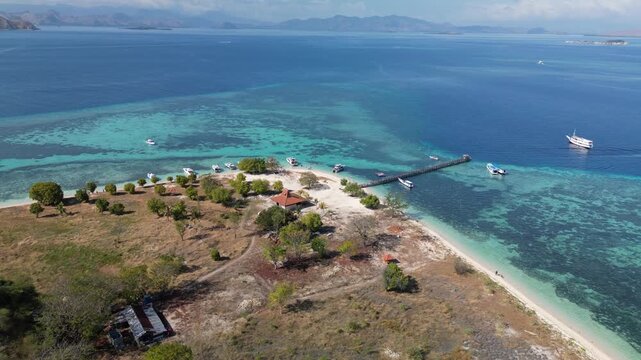Aerial Drone Footage: Komodo Island Boat Tour, Indonesia - Full HD, Horizontal